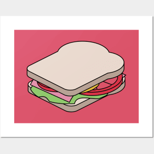 Unexploded Sandwich Diagram.  Graphic Artwork Posters and Art